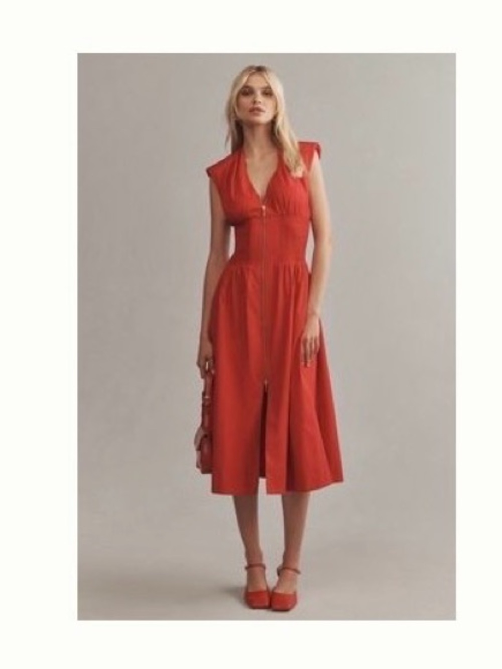 Anthropologie Tommie Cap Sleeve Midi dress